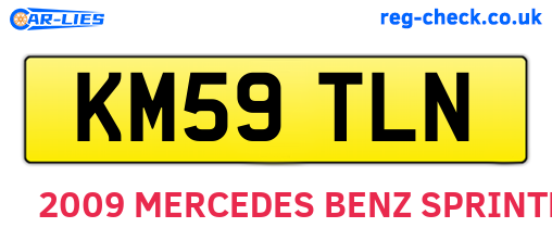 KM59TLN are the vehicle registration plates.