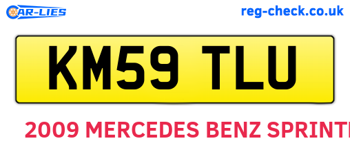 KM59TLU are the vehicle registration plates.