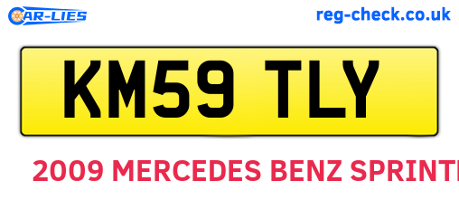 KM59TLY are the vehicle registration plates.