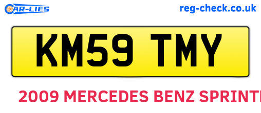 KM59TMY are the vehicle registration plates.