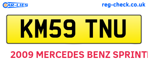 KM59TNU are the vehicle registration plates.