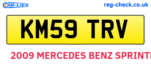 KM59TRV are the vehicle registration plates.