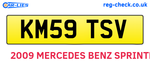KM59TSV are the vehicle registration plates.