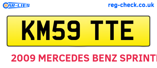 KM59TTE are the vehicle registration plates.