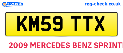 KM59TTX are the vehicle registration plates.