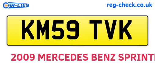 KM59TVK are the vehicle registration plates.