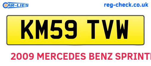 KM59TVW are the vehicle registration plates.