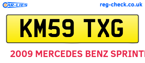 KM59TXG are the vehicle registration plates.
