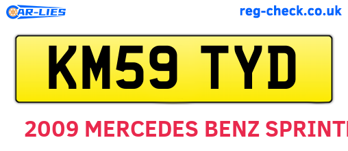 KM59TYD are the vehicle registration plates.