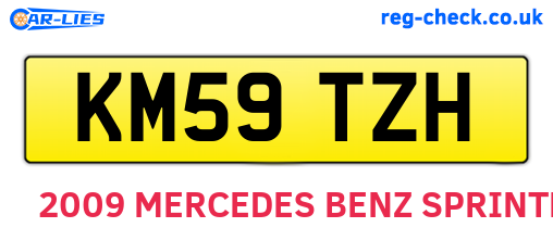 KM59TZH are the vehicle registration plates.