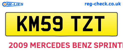 KM59TZT are the vehicle registration plates.