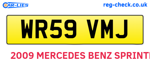WR59VMJ are the vehicle registration plates.