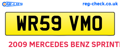 WR59VMO are the vehicle registration plates.