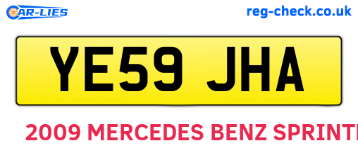 YE59JHA are the vehicle registration plates.