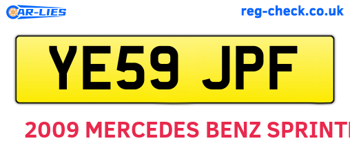YE59JPF are the vehicle registration plates.