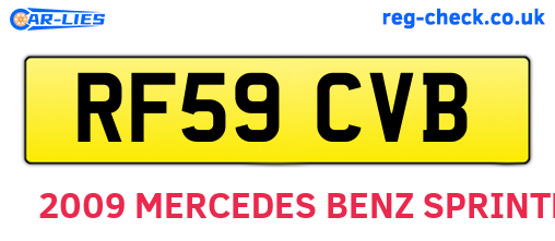 RF59CVB are the vehicle registration plates.