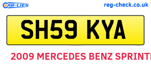 SH59KYA are the vehicle registration plates.