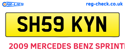 SH59KYN are the vehicle registration plates.