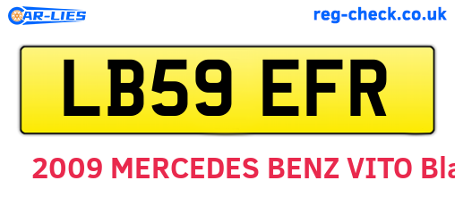 LB59EFR are the vehicle registration plates.