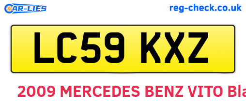 LC59KXZ are the vehicle registration plates.
