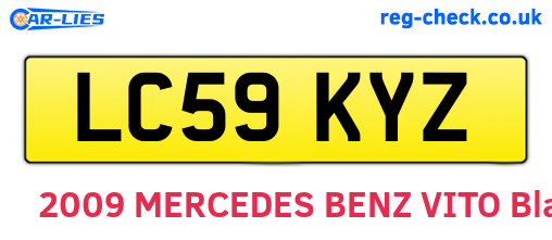 LC59KYZ are the vehicle registration plates.