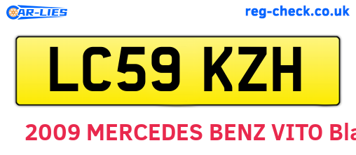 LC59KZH are the vehicle registration plates.