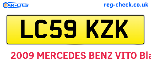 LC59KZK are the vehicle registration plates.