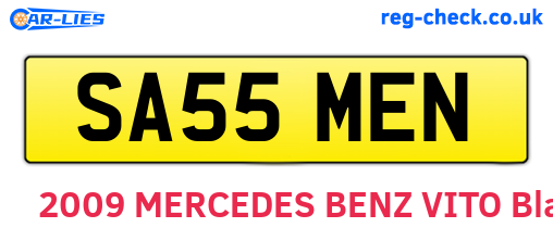 SA55MEN are the vehicle registration plates.