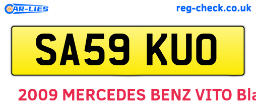 SA59KUO are the vehicle registration plates.