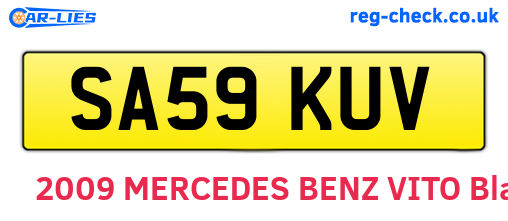 SA59KUV are the vehicle registration plates.