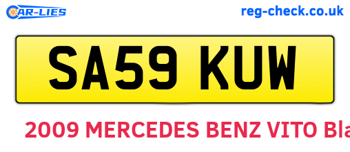 SA59KUW are the vehicle registration plates.