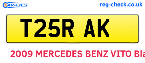 T25RAK are the vehicle registration plates.