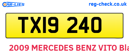 TXI9240 are the vehicle registration plates.