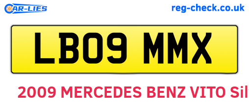 LB09MMX are the vehicle registration plates.