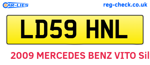 LD59HNL are the vehicle registration plates.