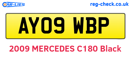 AY09WBP are the vehicle registration plates.
