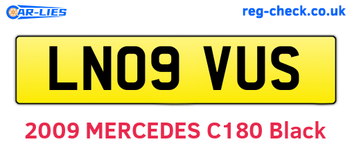 LN09VUS are the vehicle registration plates.
