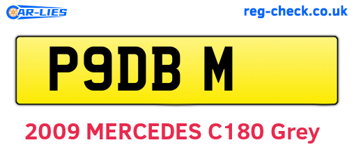 P9DBM are the vehicle registration plates.