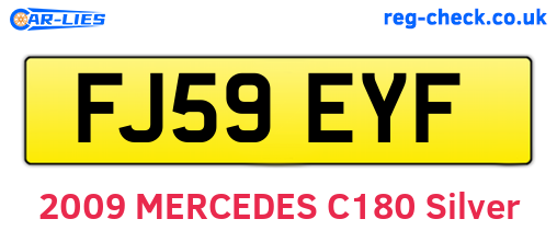 FJ59EYF are the vehicle registration plates.