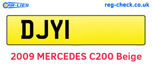 DJY1 are the vehicle registration plates.