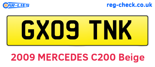 GX09TNK are the vehicle registration plates.