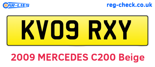 KV09RXY are the vehicle registration plates.