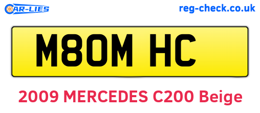 M80MHC are the vehicle registration plates.