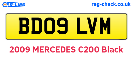 BD09LVM are the vehicle registration plates.