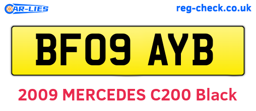 BF09AYB are the vehicle registration plates.