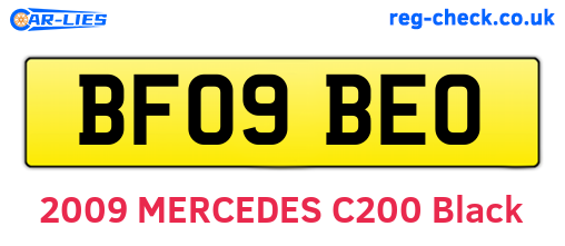 BF09BEO are the vehicle registration plates.