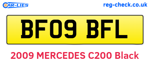 BF09BFL are the vehicle registration plates.