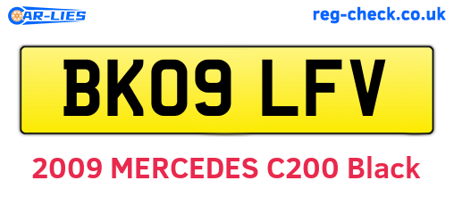 BK09LFV are the vehicle registration plates.