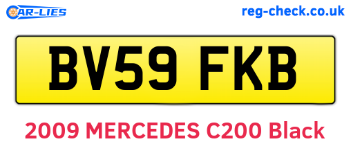 BV59FKB are the vehicle registration plates.