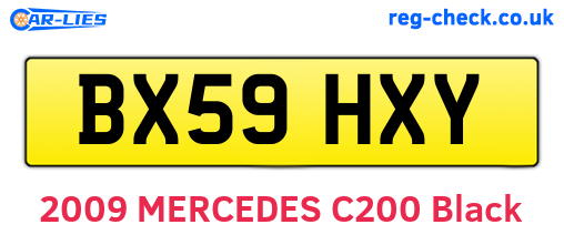 BX59HXY are the vehicle registration plates.